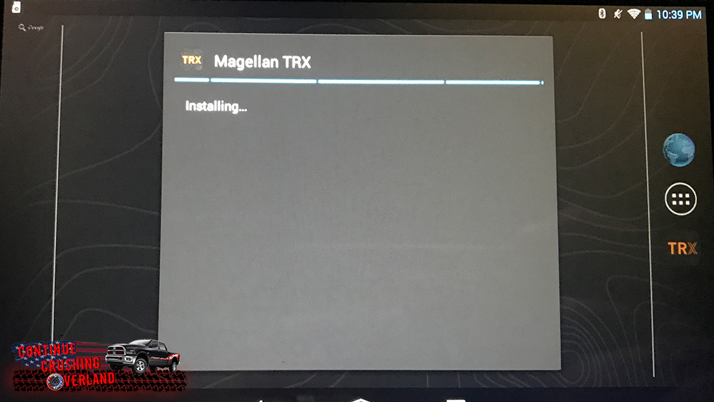 magellan trx7 update installing screen continue crushing overland
